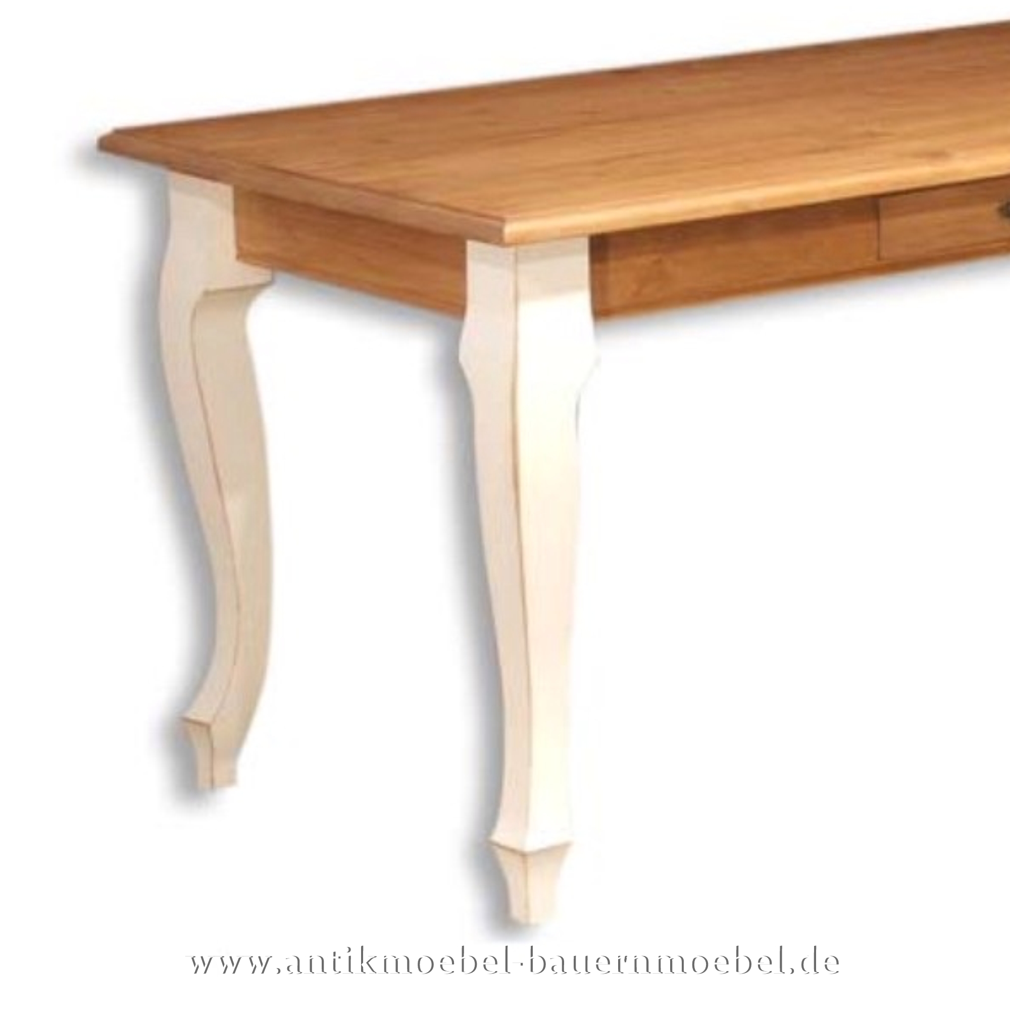 Esstisch Kulissentisch Holztisch weiß Massivholz ...