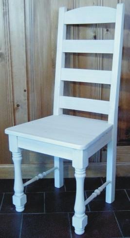 Stuhl Holzstuhl Küchenstuhl weiß Lackiert Massivholz Landhausstil mit hohe Rückenlehne Artikel-Nr.: stl-44-st