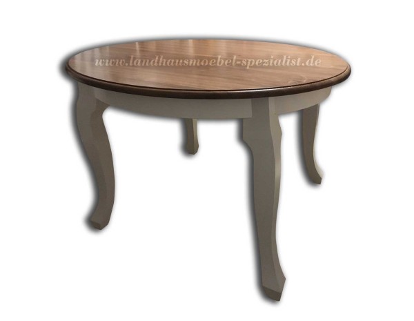 Esstisch Kulissentisch Holztisch ausziehbar Eiche / Fichte Massivholz Landhaus Louis Phillipe Rund